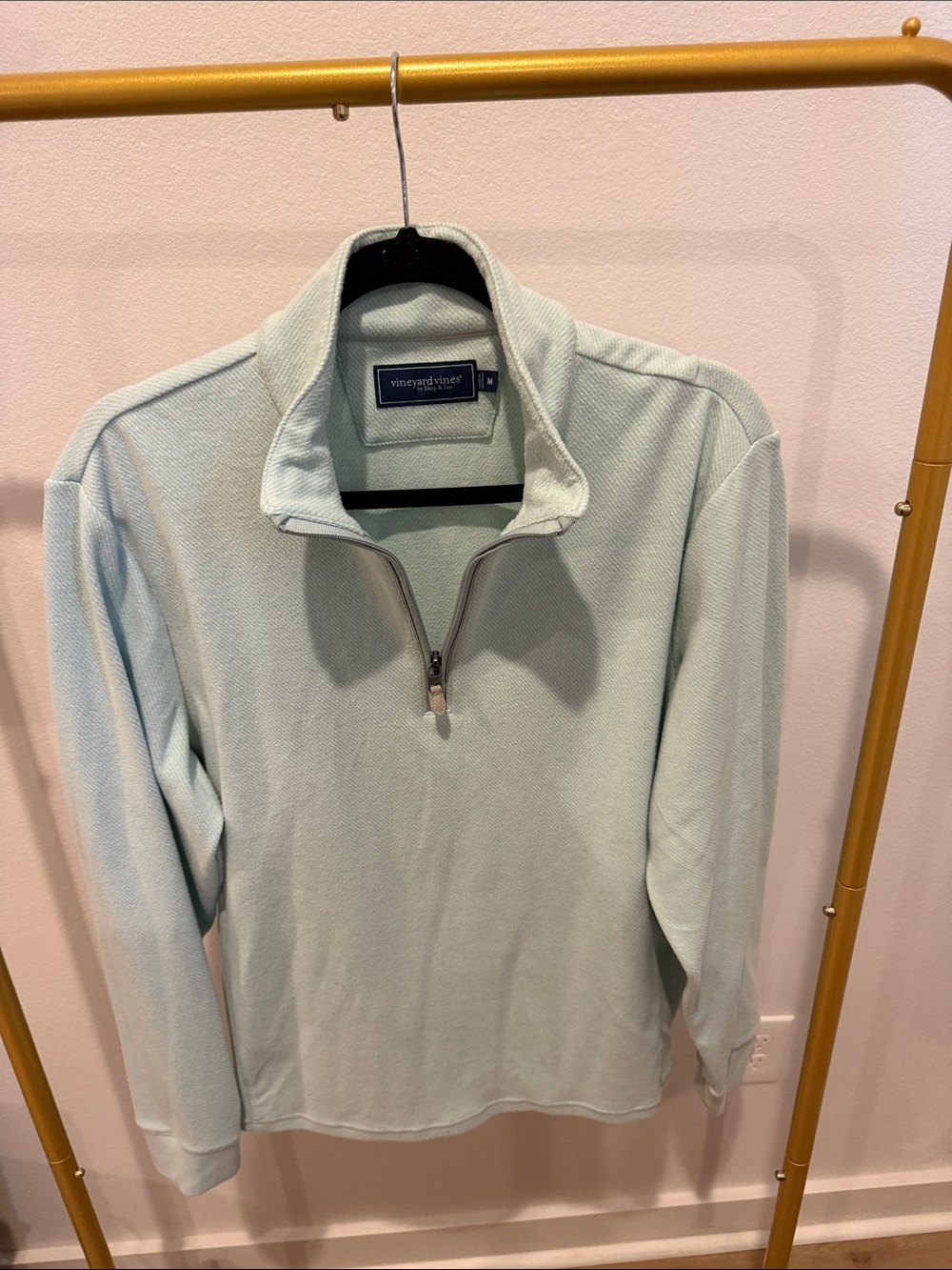Vineyard Vines Men's Mint Green Half-Zip Pullover